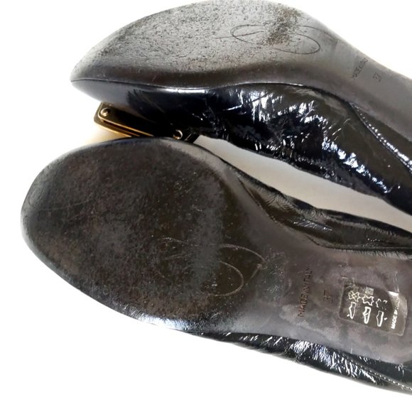 ROGER VIVIER 37 Black Patent Leather Kitten Heel Pump *LOVELY* Womens Si… - Picture 9 of 11